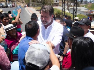 El candidato presidencial de CREO, Francesco Tabacchi, en un acto proselitista, el pasado 20 de diciembre. Foto tomada de su cuenta en X.