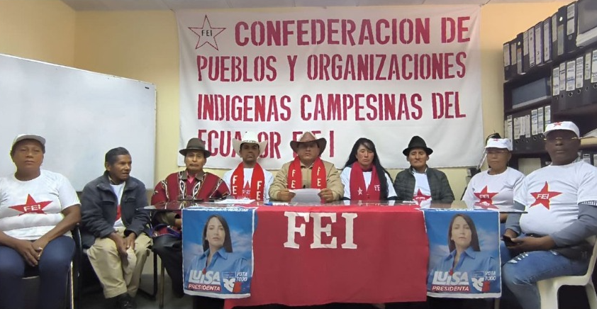 El grupo indígena minoritario FEI expresa su respaldo a Luisa González